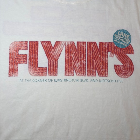 Disney Parks Tron Flynn's Arcade T-Shirt Mens Medium Cream Space Paranoids Tee - Picture 3 of 6